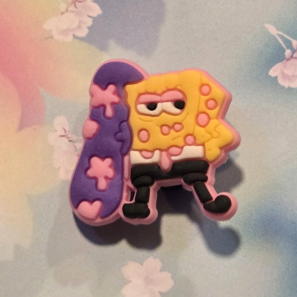 3/$10💜 SpongeBob Graffiti Croc Charm